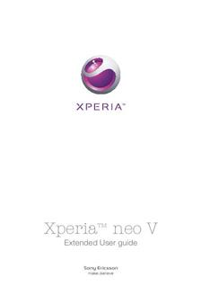 Sony Xperia Neo V manual. Smartphone Instructions.